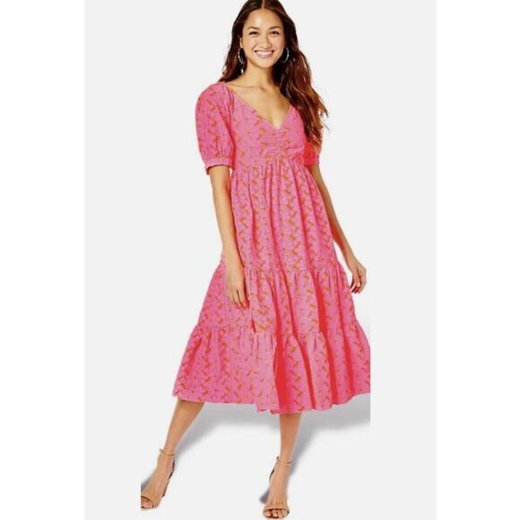 Lilly Pulitzer Kina Babydoll Eyelet Midi Dress - Picture 4 of 5